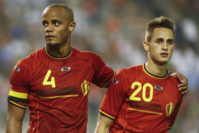 Vincent Kompany dan Adnan Januzaj di timnas Belgia.