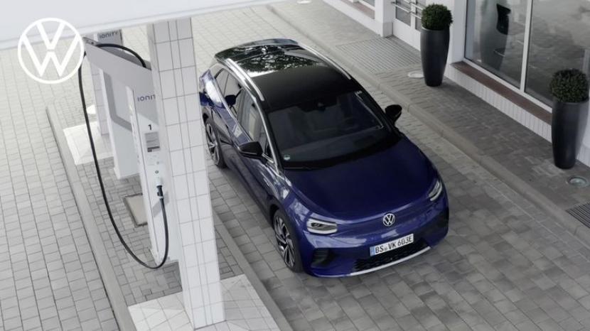 VW ID.4. Volkswagen yakin dapat mencapai target penjualan mobil listrik sebesar 90 persen di Norwegia pada tahun depan.