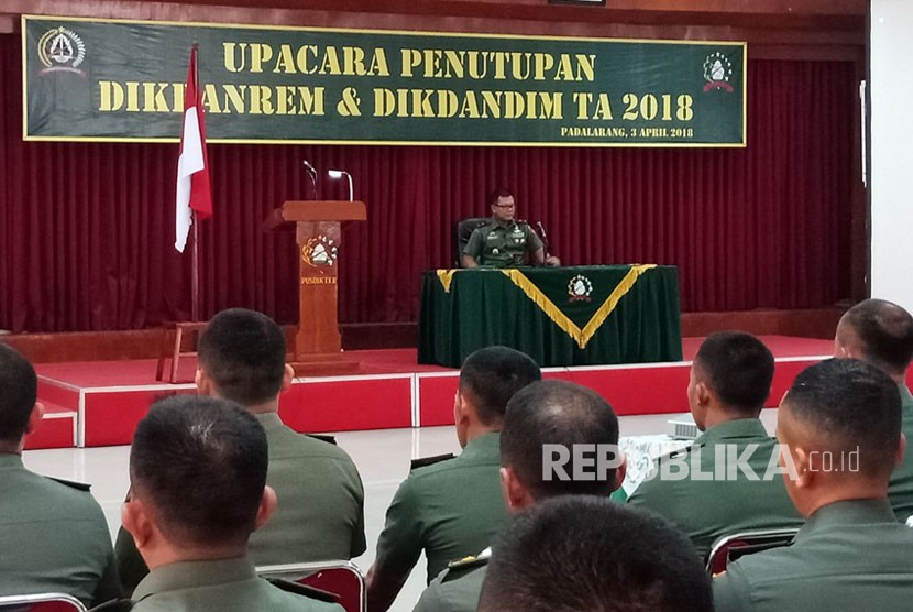 Wadanpusterad tutup pendidikan Danrem-Dandim  TA 2018