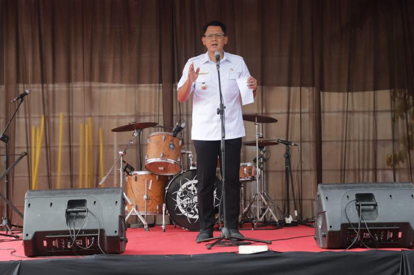 Wakil Bupati Sleman, Danang Maharsa, menghadiri Peringatan Penegakan Kedaulatan Negara di Monumen Yogya Kembali, Rabu (1/3/2023).