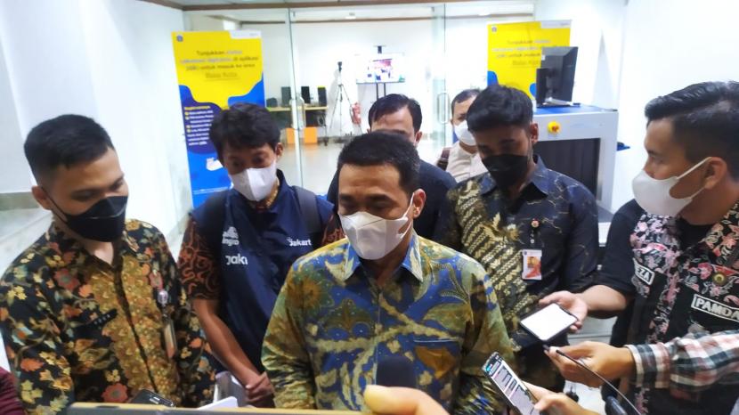 Wakil Gubernur (Wagub) DKI Jakarta, Ahmad Riza Patria saat ditemui di Balai Kota DKI Jakarta, Kamis (16/9) malam.