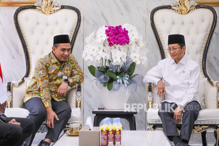 Wakil Gubernur Jawa Tengah (Jateng) Taj Yasin mengadakan pertemuan dengan Menteri Agama (Menag) Nasaruddin Umar di Kantor Kementerian Agama (Kemenag), Jakarta, Kamis (10/7/2025).