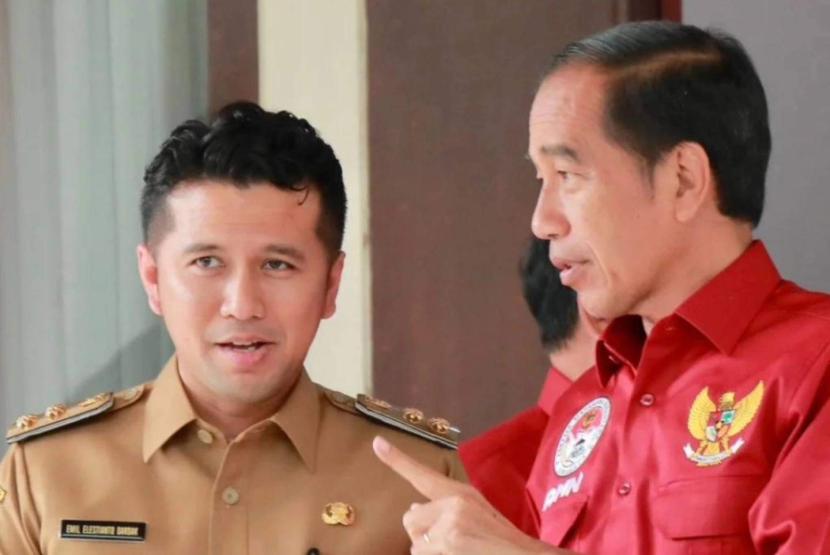 Wakil Gubernur Jawa Timur Emil Dardak dan Presiden Jokowi