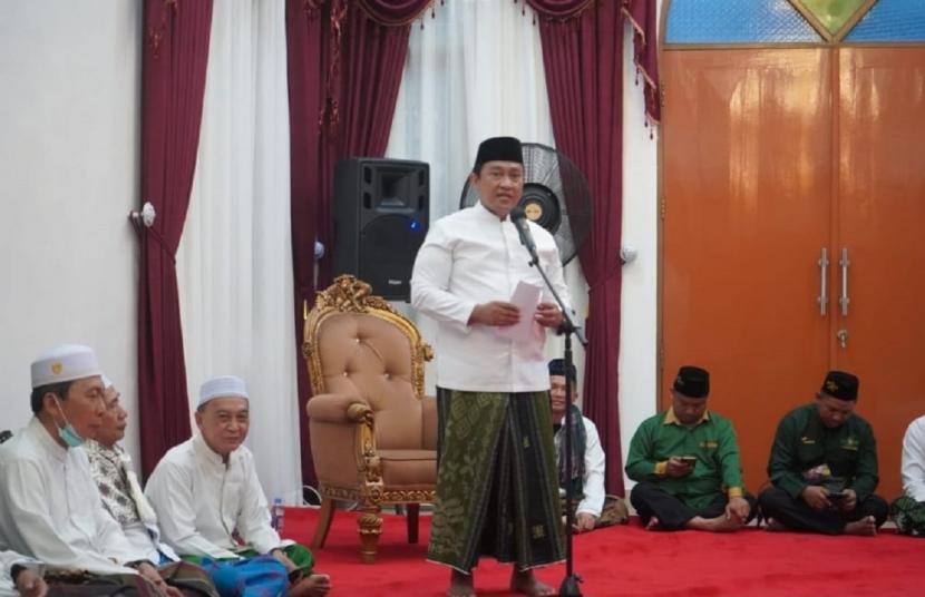 Wakil Gubernur Kalimantan Tengah (Kalteng) H Edy Pratowo menghadiri acara Lailatul Ijtima yang digelar Pengurus Wilayah Nahdlatul Ulama Provinsi Kalteng, bertempat di Rumah Jabatan Wakil Gubernur Kalteng, Jumat (15/7/2022) malam.