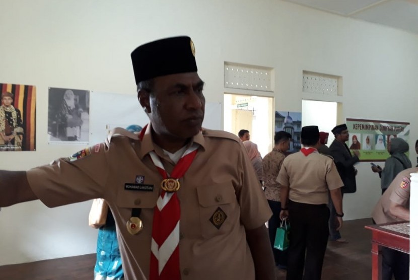 Wakil Gubernur Papua Barat Mohamad Lakotani saat berkunjung ke Museum Rahmah El Yunusiyyah di Kota Padang Panjang, Senin (26/8).