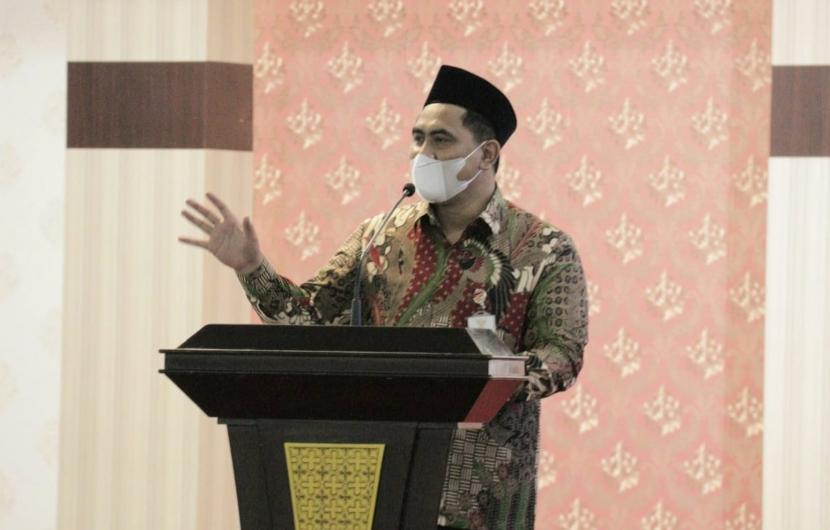 Wakil Guberur (Wagub) Jawa Tengah, Taj Yasin Maimoen, saat membuka Rakorda Lembaga Pengembangan Tilawatil Quran (LPTQ) Jawa Tengah di gedung Gradhika Bhakti Praja, Semarang, Rabu (26/1).