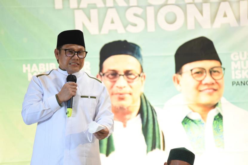 Wakil Ketua DPR RI Abdul Muhaimin Iskandar dalam Refleksi Hari Santri Nasional (HSN) 2021 di Ponpes Al Madina Gunung Pati Semarang, Jawa Tengah