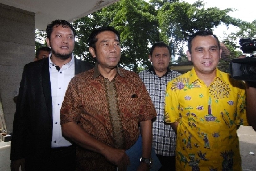 Wakil ketua DPRD DKI Jakarta Abraham Lunggana Bareskrim Polri, Jakarta, Kamis (30/4).