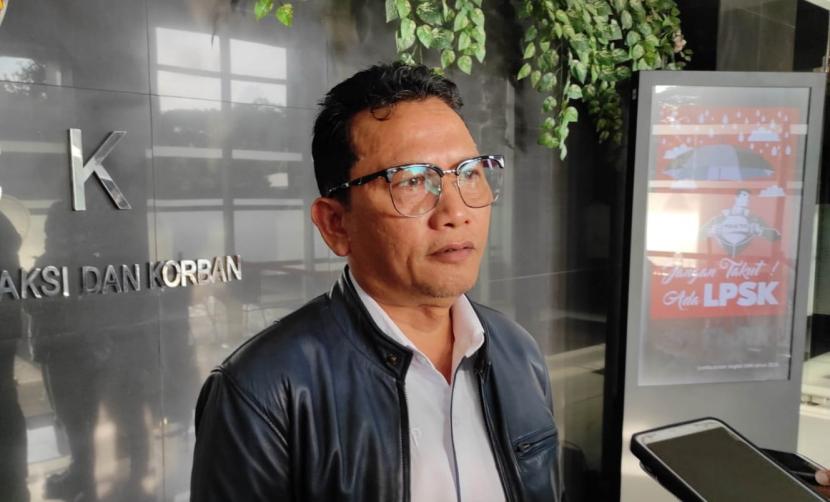 Wakil Ketua LPSK Edwin Partogi Pasaribu di kantornya, Jakarta, Senin (2/1/2023). 