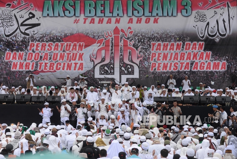 Aksi Bela Islam 3 at Monas area, Jakarta, on Friday (December 2, 2016).