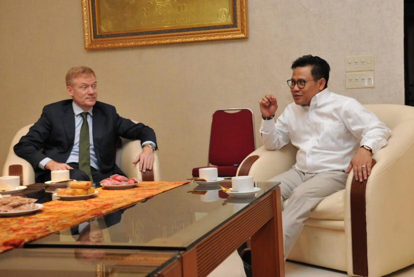 Wakil Ketua MPR Muhaimin Iskandar bertemu Duta Besar Uni Eropa untuk Indonesia Vincent Guerend.