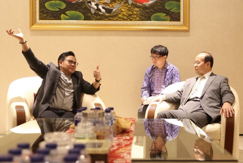 Wakil Ketua MPR RI Abdul Muhaimin Iskandar menerima kunjungan Duta Besar Cina Xiao Qian, Jumat siang (25/5).