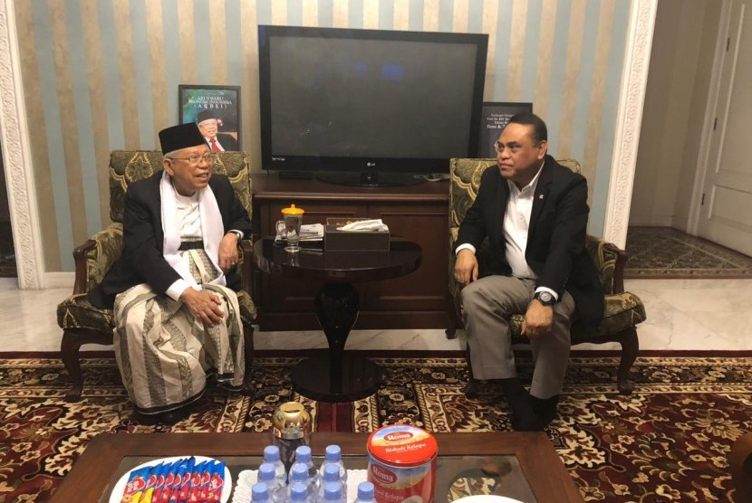 Wakil Ketua Umum Dewan Masjid Indonesia (DMI) Haji Syafruddin, bertemu Kiai Haji Ma’ruf Amin