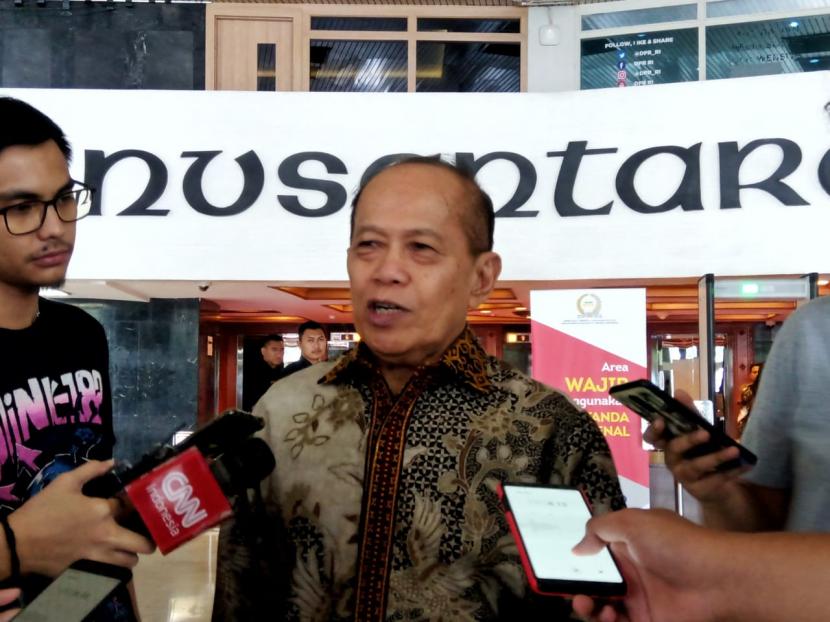 Wakil Ketua Umum Partai Demokrat, Syarief Hasan di Gedung Nusantara III, Kompleks Parlemen, Jakarta, Jumat (6/3).(Republika/Nawir Arsyad Akbar)