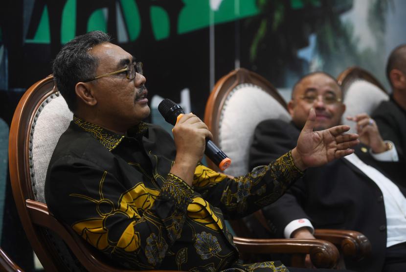 Wakil Ketua Umum PKB Jazilul Fawaid (kiri) mengatakan partainya melirik sejumlah nama besar untuk disandingkan sebagai cawapres bagi capres Muhaimin Iskandar.