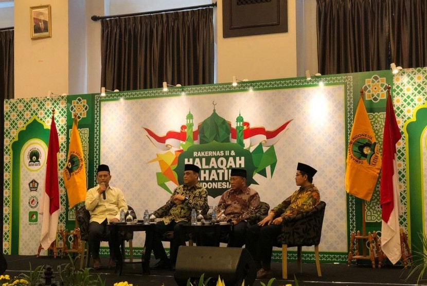 Wakil Ketum Dewan Masjid Indonesia, Syafruddin, dalam Halaqah Khatib (Ikatan Khatib), Sabtu (15/2/2020) di Hotel Royal Kuningan, Jakarta.