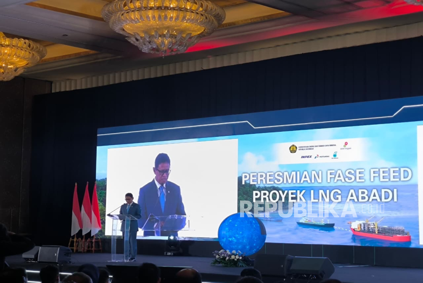 Wakil Menteri ESDM Yuliot Tanjung di Acara Peresmian Fase FEED (Front-End Engineering Design) Proyek LNG Abadi Blok Masela, Jakarta, Kamis (28/8/2025). 