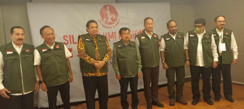 Wakil Presiden ke-10 dan ke-12 RI, M Jusuf Kalla menghadiri Silaturahmi Nasional Jenggala Center, Jakarta Selatan, Jumat (16/9/2022) malam WIB.