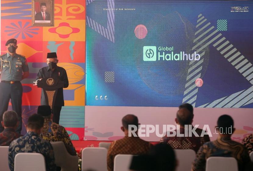 Wakil Presiden Maruf Amin memastikan penyusunan jadwal tahapan Pemilu 2024 akan disesuaikan dengan protokol kesehatan. Ia berbicara saat Pencanangan ‘Kick Off’ Ekosistem Global Halal Hub di Tangerang, Banten, Kamis (27/1/2022).
