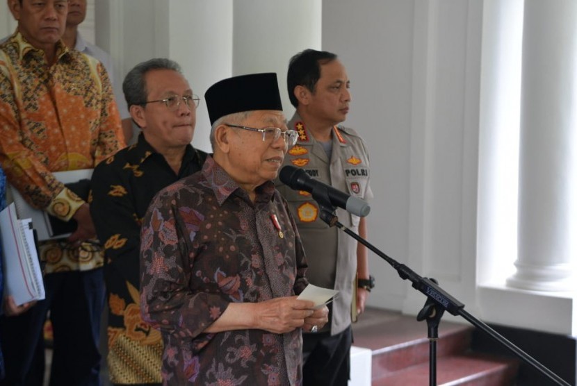 Wapres Dorong CSR BUMN Didonasikan ke Bank Wakaf. Foto: Wakil Presiden Maruf Amin  