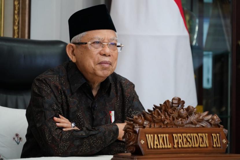 Wakil Presiden KH Ma'ruf Amin. Wapres meresmikan 1.014 program Balai Latihan Kerja (BLK) Komunitas di Ponpes Cipasung, Tasikmalaya, Jawa Barat, pada Selasa (8/6). 