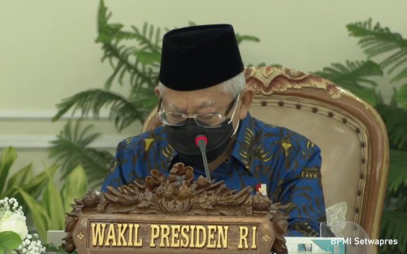 Wakil Presiden Maruf Amin mengatakan rasio dosis vaksinasi per 100 penduduk masih di bawah rata-rata dunia.