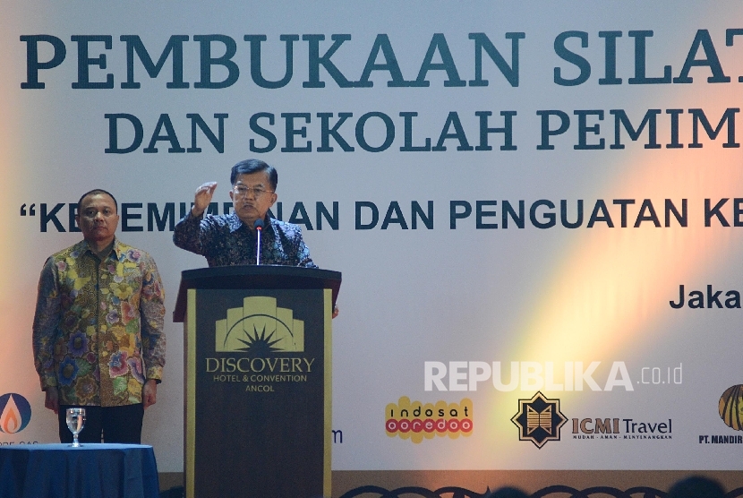 Vice President Jusuf Kalla gave a remark before opening National Gathering of ICMI on Thursday (12/8) night in Jakarta.