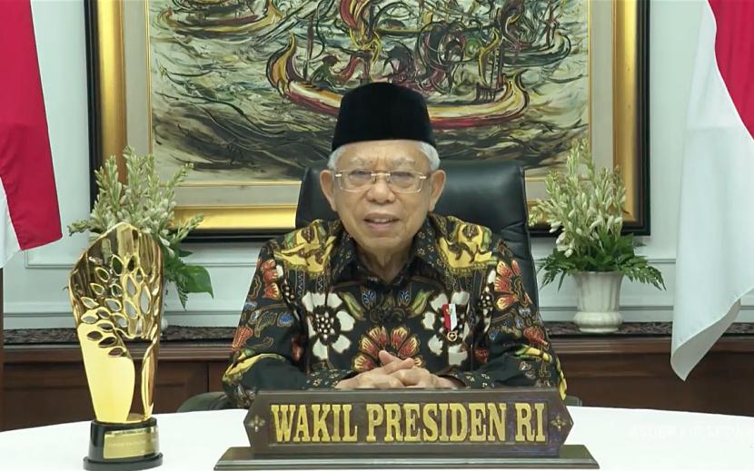 Wakil Presiden RI KH Maruf Amin. Maruf Dorong Pesantren Berinovasi Manfaatkan Teknologi Digital
