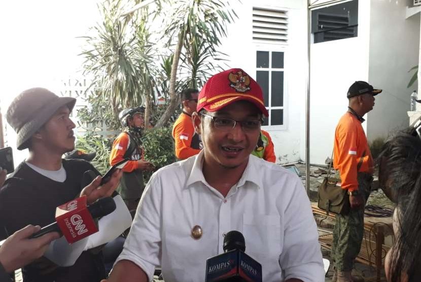 Wakil Wali Kota Palu, Sigit Purnomo di Posko Rumah Jabatan Wakil Walikota Palu, Rabu (10/10). 