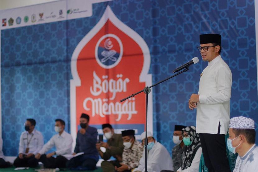Wisata Kota Bogor Buka untuk Warga Lokal pada Libur Lebaran. Wali Kota Bogor, Bima Arya Sugiarto saat peluncuran program Bogor Mengaji. 