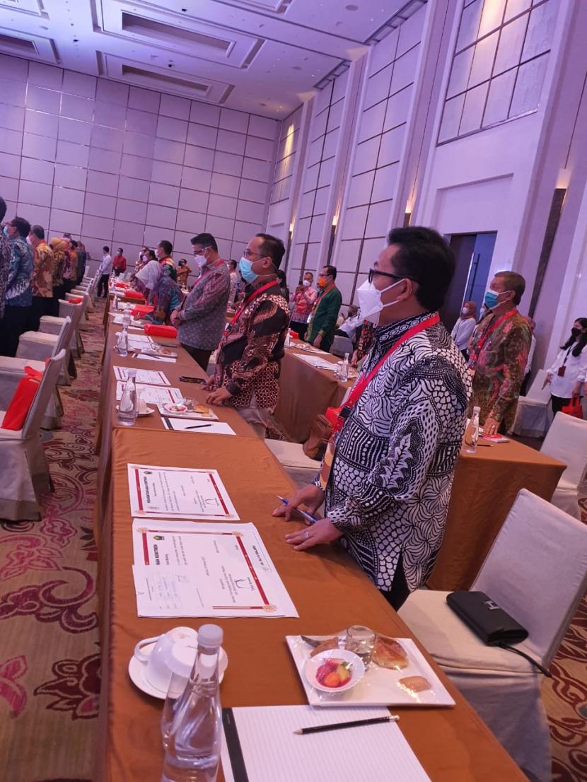 Wali Kota Malang Sutiaji menandatanganani komitmen pembangunan Mal Pelayanan Publik (MPP) di Hotel Fairmont Jakarta, Selasa (2/3).