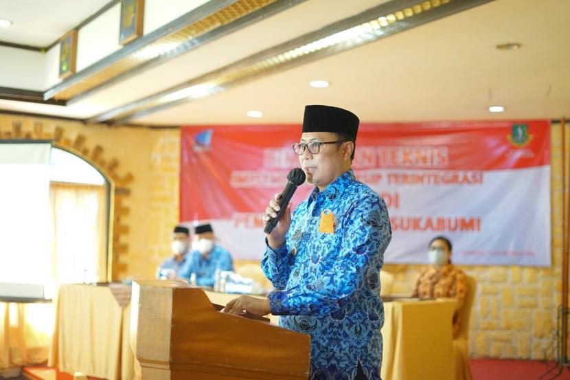 Wali Kota Sukabumi Achmad Fahmi bersama unsur forkopimda Kota Sukabumi memperingati Hari Pers Nasional. (ilustrasi).