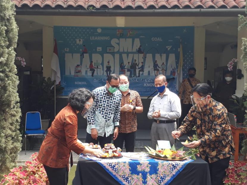 Wali Kota Sukabumi Achmad Fahmi menghadiri hari jadi SMA Mardi Yuana, Jumat (11/9)