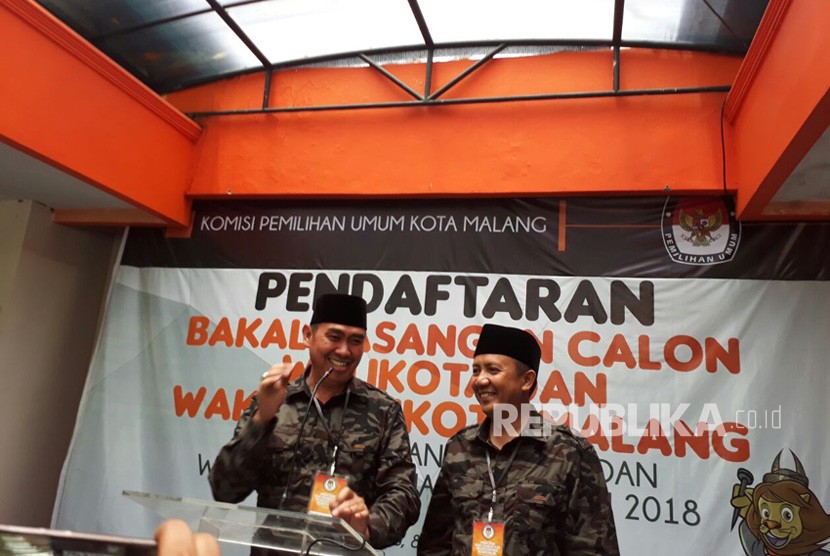 Walikota Malang, Mohammad Anton kembali mendaftarkan diri dalam Pilkada 2018 dengan menggandeng sosok Syamsul Mahmud. 