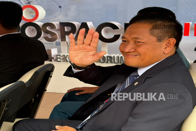 Wamenhan Donny Ermawan Taufanto saat ditemui di Indo Defence 2024 di JIExpo, Kemayoran, Jakarta Pusat, Kamis (12/6/2025).