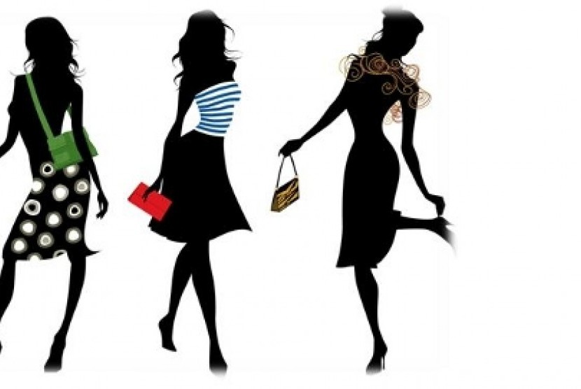 Wanita dengan berbagai tas (ilustrasi)