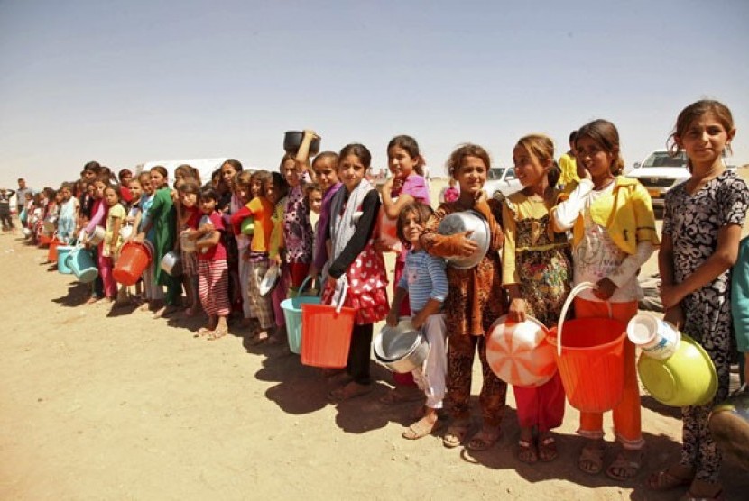 Wanita yazidi di pengungsian (Ilustrasi)