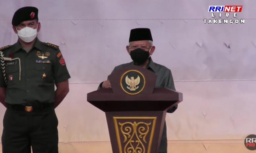 Wapres saat membuka Pekan Tilawatil Quran Tingkat Nasional ke-52 Tahun 2022 di Aceh, Rabu (13/4/2022).