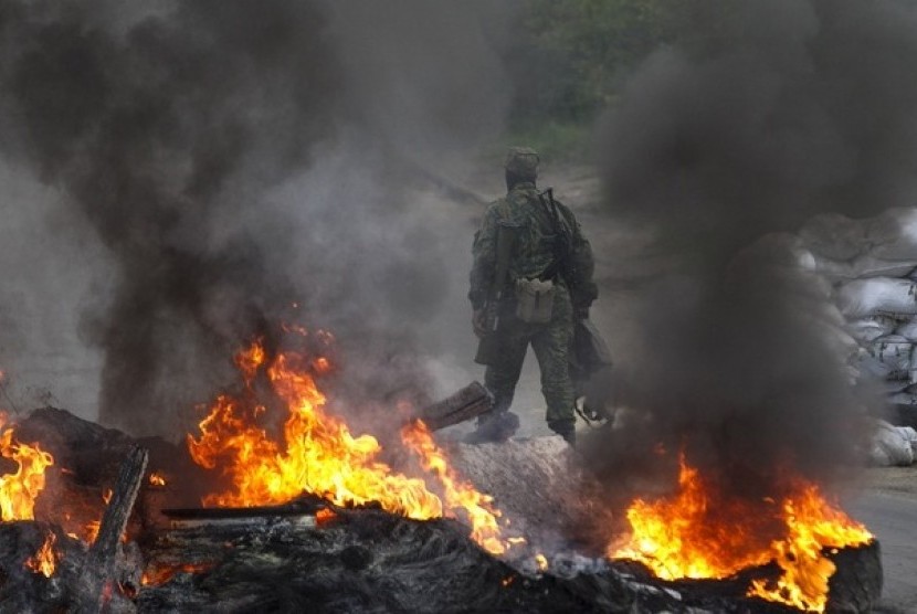 War in Sloviansk (illustration)