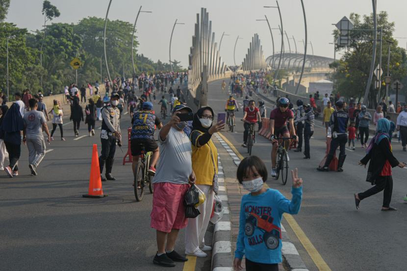'Car Free Day' Kota Denpasar sebelumnya berhenti selama dua tahun karena pandemi.