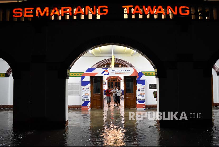 Banjir stasiun tawang (ilustrasi)