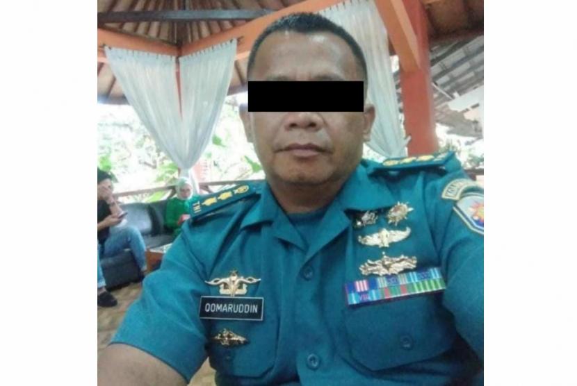 Warga Desa Sukamanah, Kecamatan Rajeg, Kabupaten Tangerang, Qomaruddin yang mengaku perwira TNI AL ditangkap Puspomal dan Pomal.