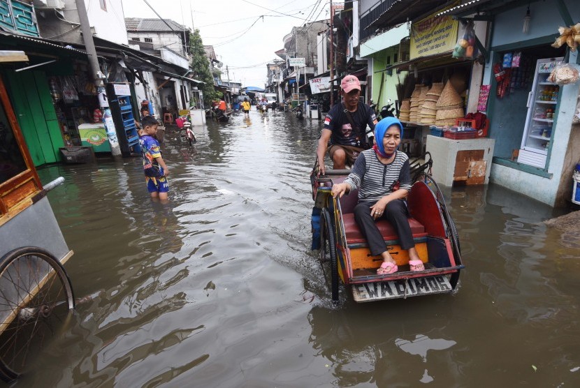 Banjir di Jakarta (ilustrasi)