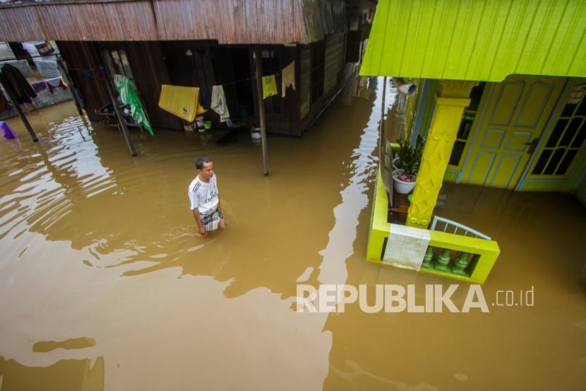 [Ilustrasi] Banjir di Kabupaten Banjar, Kalimantan Selatan.