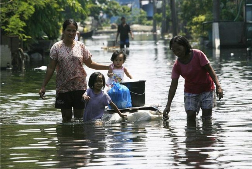 Banjir dampak dari La Nina (ilustrasi)