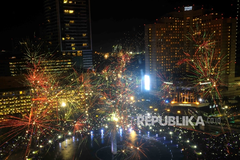 Kemeriahan tahun baru di DKI Jakarta.