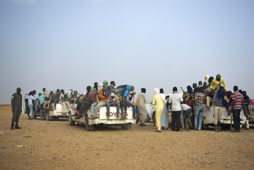 Warga Nigeria dan migran dari dunia ketiga bergerak menuju Libya untuk kemudian ke Eropa. 
