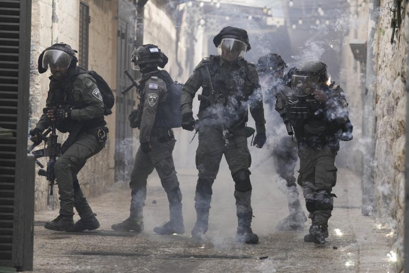 Ilustrasi tentara Israel. Israel melakukan serangan ke Masjid Al Aqsa dan kibarkan bendera negara zionis itu  