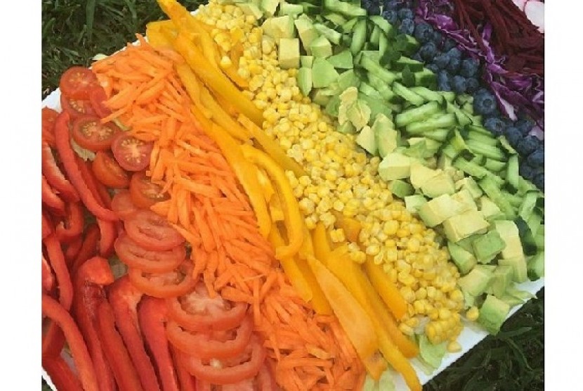 Warna Sayuran sehat. Ilustrasi