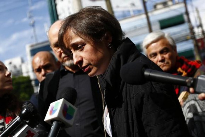 Wartawan Meksiko yang dipecat Carmen Aristegui, 16 Maret 2015